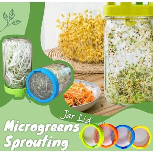 4pcs Nursery Lids Stainless Steel Strainer Lids Seed Sprouter Filter Mesh Food Grade Vegetable Sprouting Cover Mason Jar Can Lid