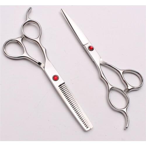 6'' 17.5cm Japan Customized Logo Professional Hairdressing Thinning Shears Cutting Scissors Left-Hand Human Hair Scissors C8000