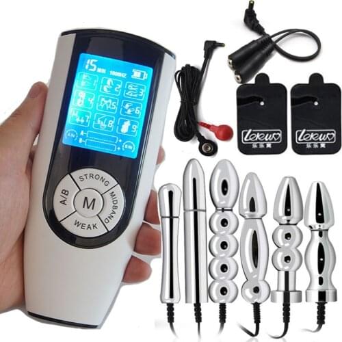 Electro Sex Estim Anal Beads Prostate Massage,Electric Shock Bullet Butt Plug Buttplug,BDSM Medical Themed Toys