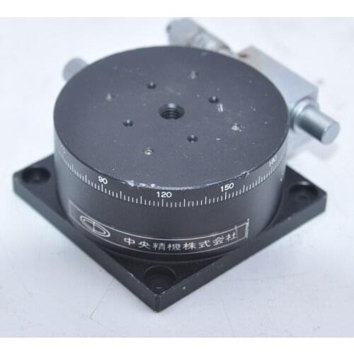 CHUO optical precision alignment fine adjustment rotary slide table university experiment manual 360 degree platform aluminum 60