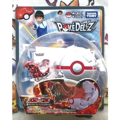 TAKARA TOMY Genuine Pokemon MC Out-of-print Limited Model Rare EMC Groudon THROW 'N' POP Action Figure Model Toys