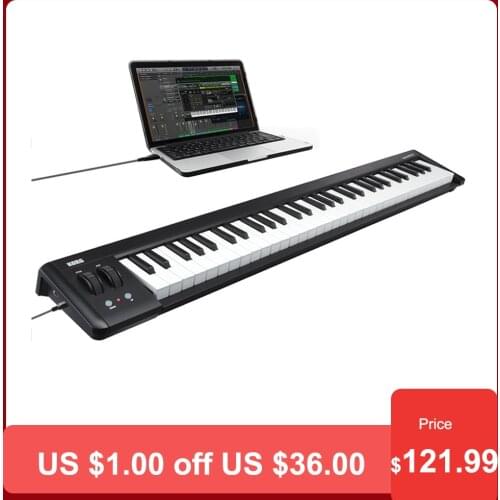 KORG microKEY2-61 61-Key Compact USB MIDI Keyboard Controller USB Powered Compatible with iPhone iPad Mac Windows Computer