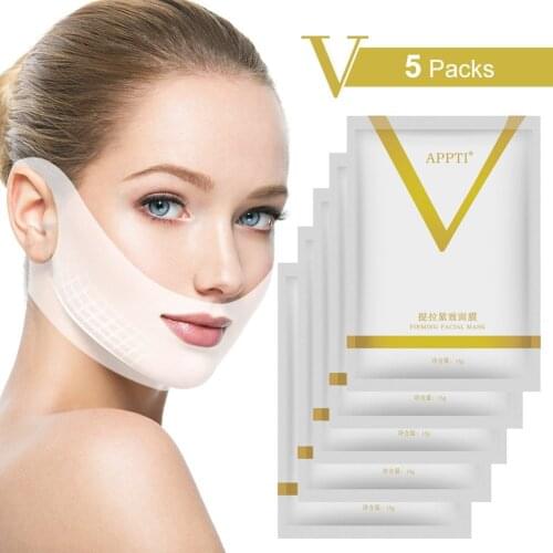 V Line Face Lifting Mask with Eye Patches for Double Chin Remover Slim Lift Shaper Anti Wrinkle Strap Tool Women Facial Collagen