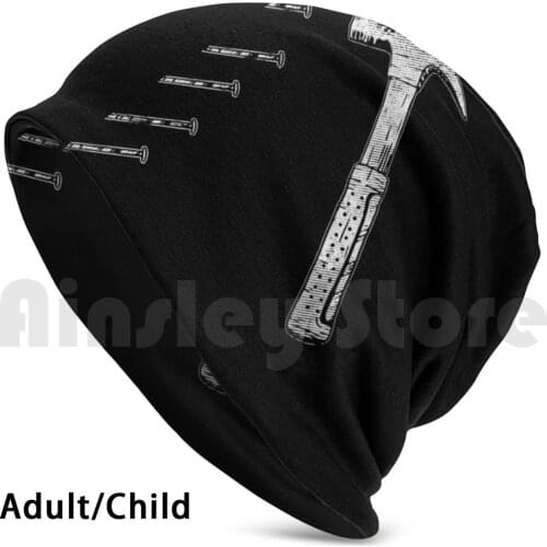 Hammer Nails Tool Carpenter Woodworker Beanies Knit Hat Hip Hop Carpenter Carpenter Woodworker Carpentry