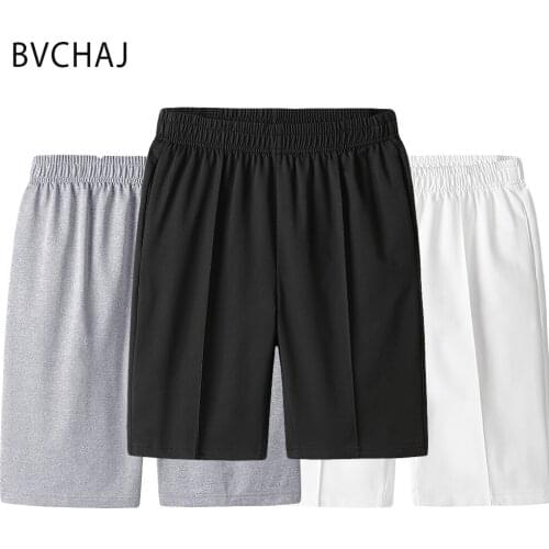 2021 Brand Summer Mens Sports Shorts Fitness Jogging Elastic Waist Knee-High Mens Clothing Casual Solid Color Shorts