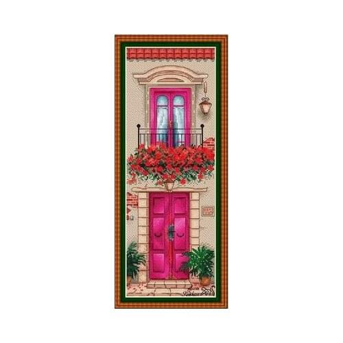 Balcony series 2 Counted Cross Stitch 11CT 14CT 18CT DIY Chinese Cross Stitch Kits Embroidery Needlework Sets