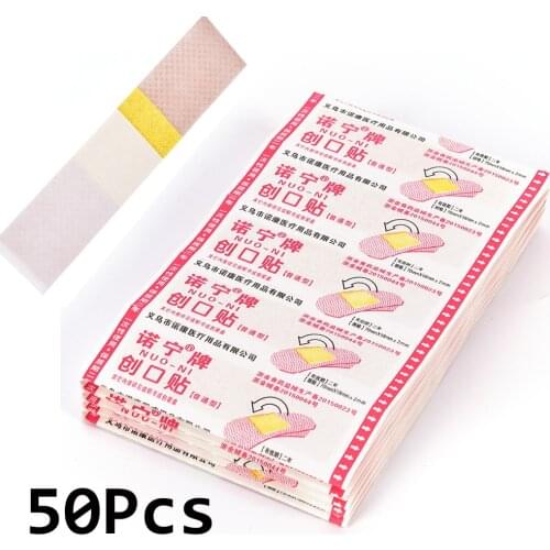 50Pcs First Aid Breathable Disposable Waterproof Adhesive Bandage First Aid Kit Medical Hemostatic Stickers Kids Children Adult