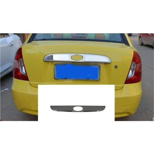Stainless Steel car Rear Trunk Lid Trim Cover trim For Hyundai Accent 2006 2007 2008 2009 2010 2011 Car styling