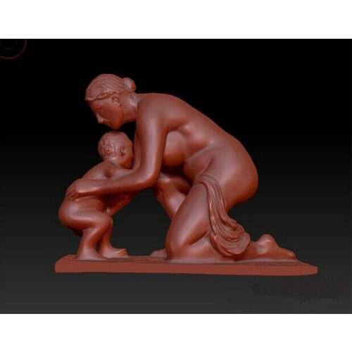 New 3D model relief stl format for CNC Mother with Kid STL