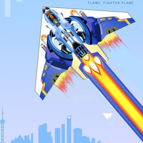 Flame Fighter Wide 160 High 230 Fighter Kite Children Kite Breeze Aircraft To Large Easy Adult Cartoon Fly Kite High-end F1W5