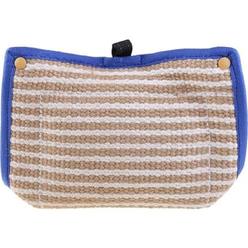 Durable Dog Bite Wedge Biting Pillow 2 Strong Handles Tough Jute Tug Toy for Aggressive Chewers Dog Interactive Pull Chew Toy