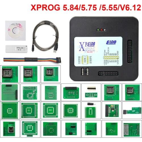 XPROG V6.12 Add New Authorization V5.55 V5.84 X-PROG M Metal Box XPROG-M ECU Programmer Tool X Prog M V6.12 Full Adapters