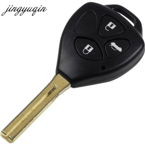 Jingyuqin 10pcs/lot TOY 48 Blank Remote Key Shell Fit for Toyota Crown Key Case Fob 3 Button Housing Replacement