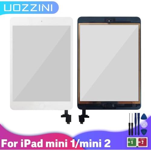 Touch Screen For iPad Mini 1A1432/A1455/A1454 Mini 2 A1489 A1490 A1491 Digitizer With IC Chip Connector Flex No/ With Button