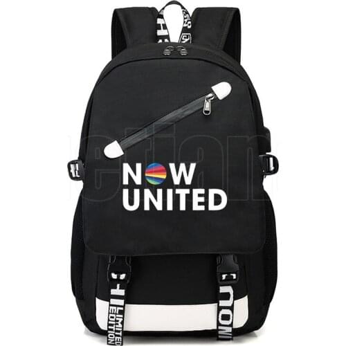 Now United School Bags for Teenage Girls Bag Pack Women Bookbag Now United Lyrics Backpack UN Team Softback Kpop Back Pack New