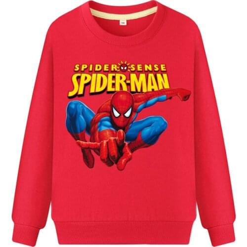 Spring Autumn Boys Sweaters Cotton Knitted Tops Kids Pullover Clothes Children Cartoon Spiderman T-shirt Fashion Clothing