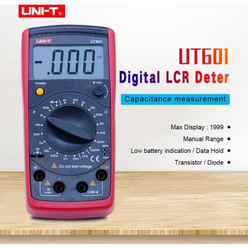 UNI-T UT601 Digital Capacitance Resistance tester 2000 count Ohmmeters Capacitor Resistor w/Diode & Continuity Buzzer