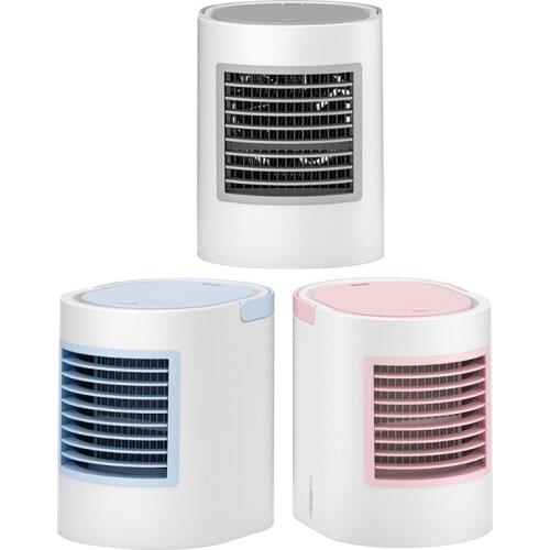 USB Air Cooler Mini Portable Silent Air Conditioner With Handle Fan Water Cooling Fan Noiseless Evaporative Air Humidifier