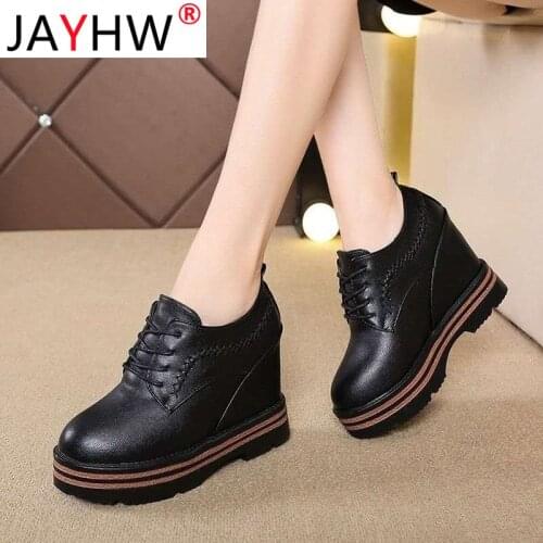 JAYHW Women Vulcanize Shoes Platform Chunky Wedges Sneakers Woman Fashion Casual Shoes Female Comfort High Sneakers