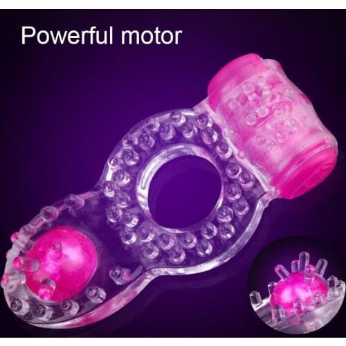 1/2pcs Silicone Penis Cock Ring Vibrator Dual Vibrating Ring Penis and Clitoris Stimulator Delay Ejaculation Sex Toys For Men