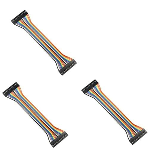 100Pcs 30cm 20P AWG26 2.54mm Pitch Parallel Joint DuPont Wire With Double Header