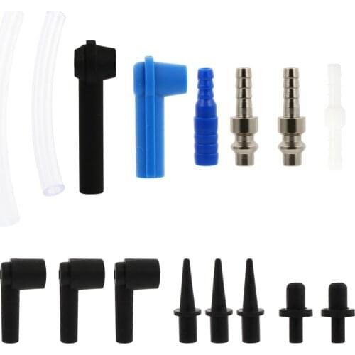 16pcs Car Brake Fluid Replace Tool Oil Bleeder Pump Exchange Air Kit Connector