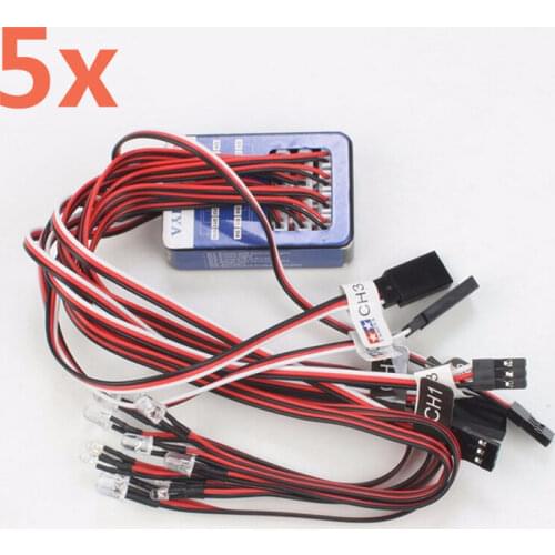 5Pcs TAMIYA 12 LED Simulation Lights Smart System Flash Lighting For RC 1/10 Scale Models RC Car Tank Remote Control Cars