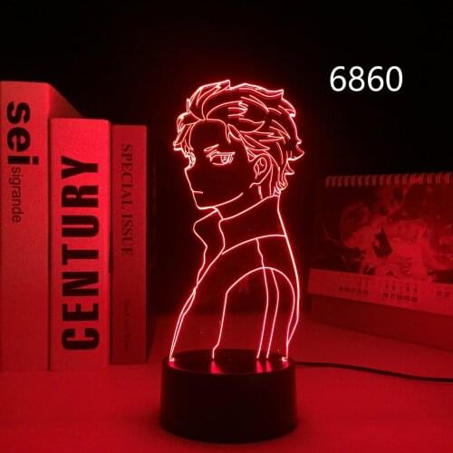 Anime Re Zero Starting Life In Another World 3D Lamp Subaru Natsuki LED Night Light for Room Decor Nightlight Gift Neon Light