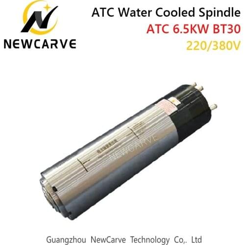 ATC Spindle 6.5kw 380V 24000rpm Water Cooled Automatic Tool Change Spindle For Metal Cutting With BT30 NEWCARVE