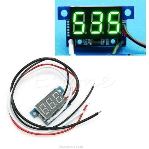 Mini LED 0-999mA DC 4-30V Digital Panel Ammeter Amp Ampere Meter with Wire New N24 20 Dropship
