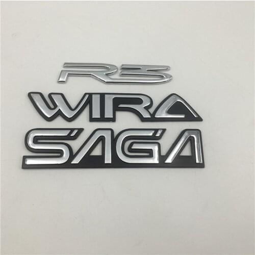 For Proton Wira Saga Satria Neo R3 Word Emblem Rear Trunk Logo Auto Decals
