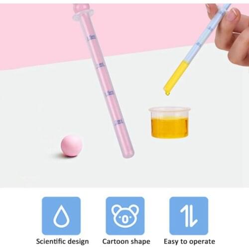 Baby Infant Cartoon Bear Medicine Dispenser Feeder Kids Squeeze Medicine Dropper Dispenser Toddler Pacifier Feeding Utensils