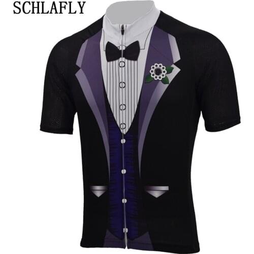 Gentleman 2019 cycling jerseys black white summer short sleeve bike wear jersey road jersey cycling clothing schlafly