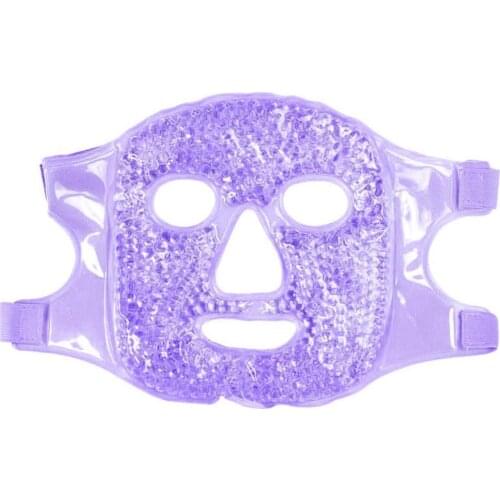 Cold Gel Face Mask with Gel Beads Ice Face Mask For Hot Cold Full Puffy Dark Eyes Tired Mask Therapy Soothe Circles Face Co K2F8