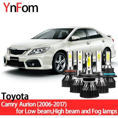 YNFOM LED headlights kit for Toyota Aurion XV40 XV50 2006-2017 Low beam,High beam,fog lamp,car accessories,car headlight bulbs