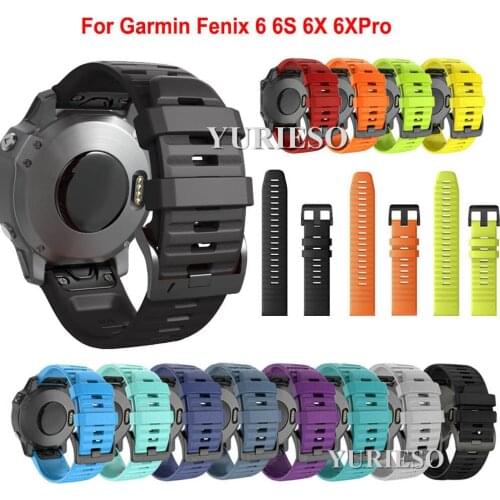 Colorful 20/22/26mm Strap Quick Release Silicone Easyfit Replacement Silicagel Soft BandStrap For Garmin Fenix 6 6X 6S Pro Watch