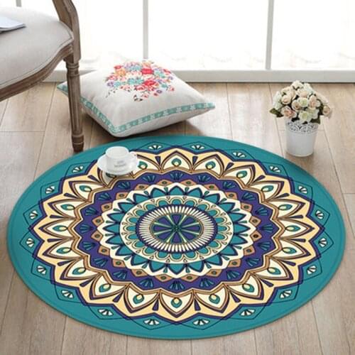 Round Carpets Living Room Coffee Table Bedroom Room Rug Home Simple Computer Swivel Chair Mat 카페트 коврик для ванной Retro Nordic