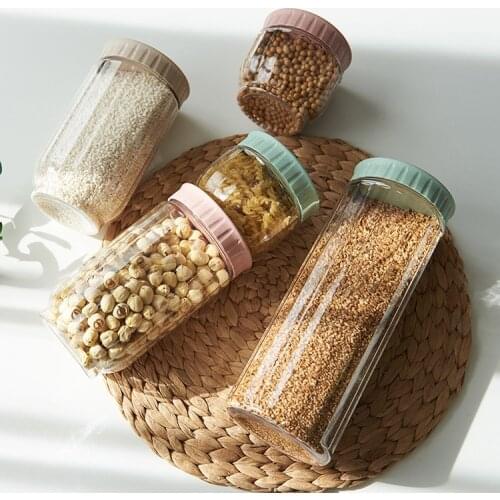 Kitchen transparent sealed jar plastic household grains storage box storage jar food storage jar milk powder bottle