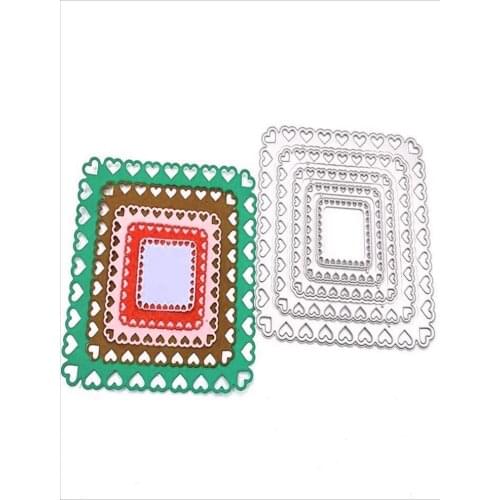 Square, heart, edge, Background Metal cutting die DIY scrapbook album paper card decoration crafts embossing die cutting