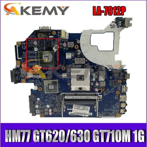 For Acer E1-531 V3-531 E1-571 V3-571G Laptop motherboard Q5WVH LA-7912P MB With HM77 GT620/630 GT710M 1GB GPU 100% Fully Tested