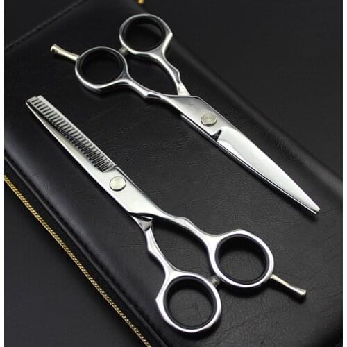 Customize new professional 5.5 inch 6cr13 steel hair scissors set thinning barber cutting scissor shears hairdressing scissors