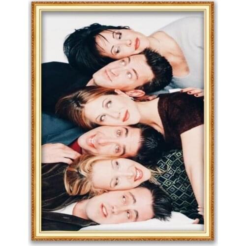 Friends Tv Show DIY Cross Stitch 11CT Embroidery Kits Needlework Craft Set Printed Canvas Cotton Thread Home Decoration On Sale