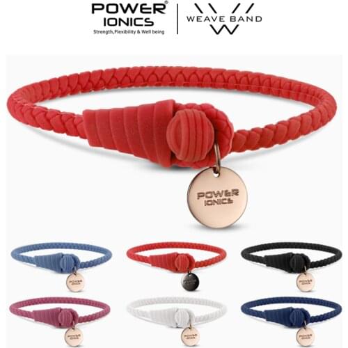 【FDA Registration】Power Ionics NEW WEAVE BAND Womens Waterproof Ions and Germanium Sports Fashion Bracelet Free Lettering Gifts