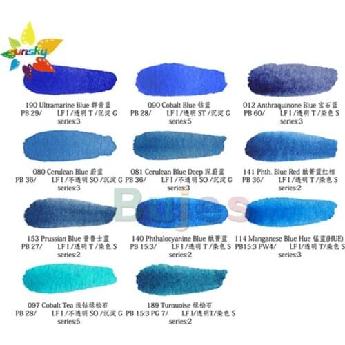 Original America MG Watercolor Artist grade watercolor pigment Single Tubular 15ml Blue series Professional art supplies