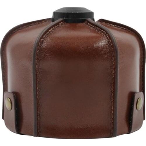 Camping Gas Tank Leather Cover Gas Canister Protective Cover Durable Canister Cover Fuel Cylinder Cover Camping Equipment