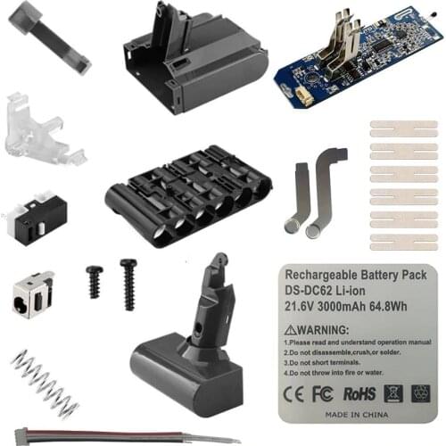 Dawupine V6 Li-ion Battery Plastic Case Charging Protection Circuit Board PCB for Dyson 21.6V DC58 DC62 DC63 DC72 Vacuum Cleaner