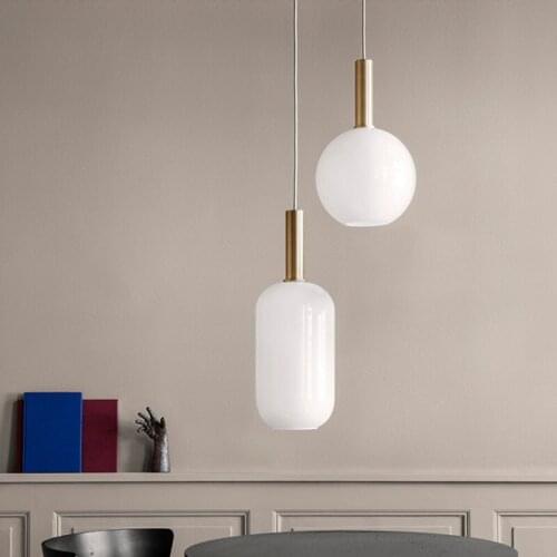 Milk White Glass Pendant Light Round Oval Dinning Hotel Restaurant Study Office Bedroom glass lampshade suepsension light