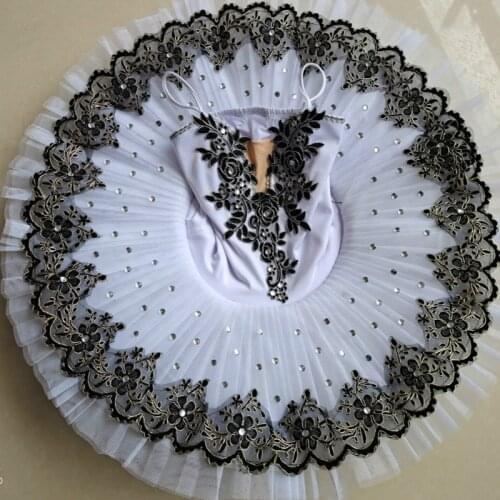 Professional Ballet Tutu Swan Lake White Dance Costume Pancake Girls Child Classical Ballet Tutu Leotard Ballet Dress For Kids