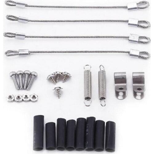 Steel Rope Double-end Pulling Rope for 1/10 Axial SCX10 TRX4 Defender RC Car Accessories