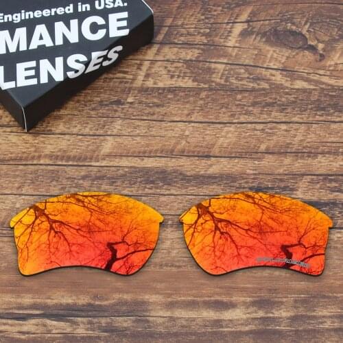 ToughAsNails Resist Seawater Corrosion Polarized Replacement Lenses for Oakley Quarter Jacket Sunglasses Fire Red Mirrored